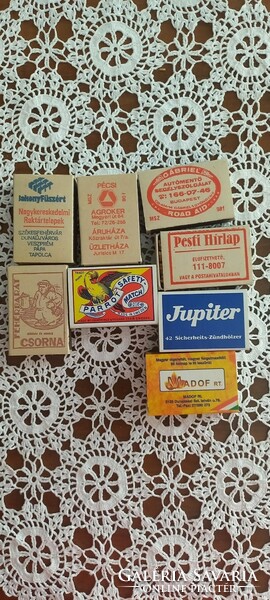 8 retro matchboxes with matches