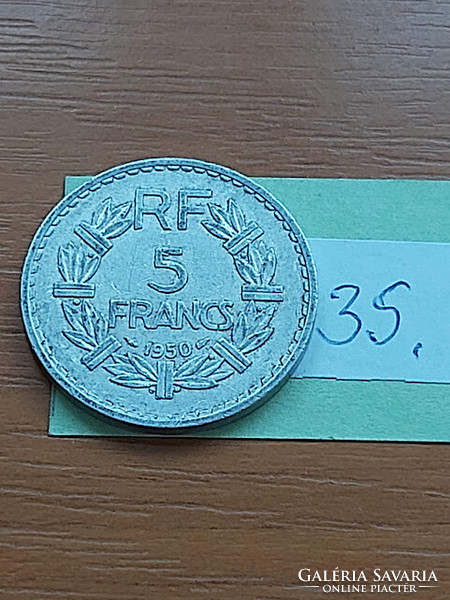 French 5 francs francs 1950 alu. 35