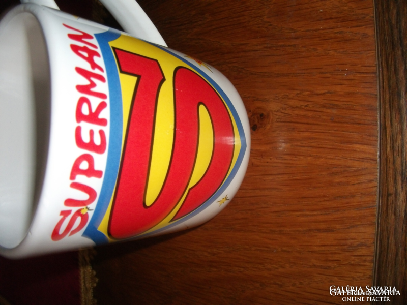 Superman, super dad with inscription unused diameter: 9.5 cm, height: 11.5 cm