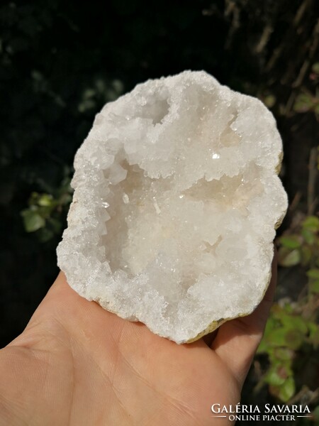 Beautiful quartz geode, mineral crystal