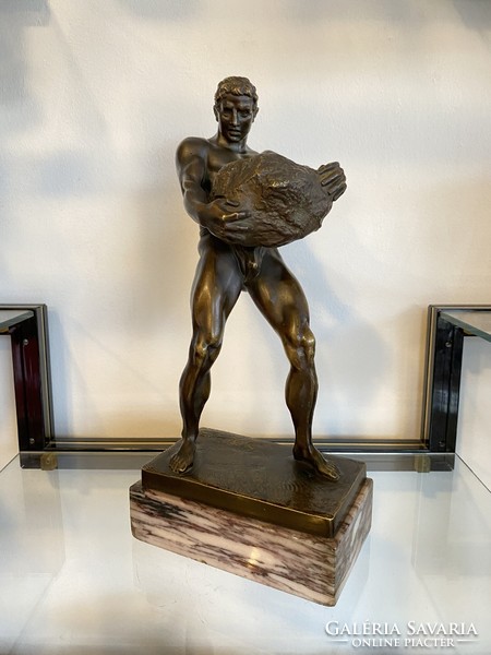 Anton Gerhart Sisyphus - Sisyphus bronze statue