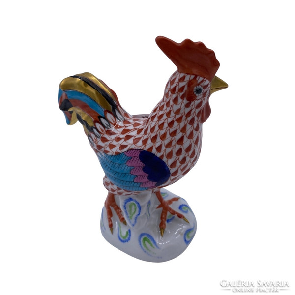 Herend rooster small red m00598