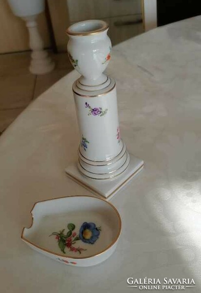 Eladó eredeti Meisseni porcelán gyertyatartó és hamutartó!