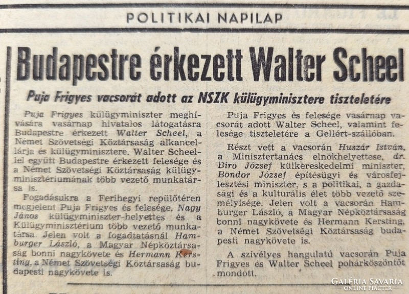 1974 április 14  /  Magyar Hírlap  /  Ssz.:  23148