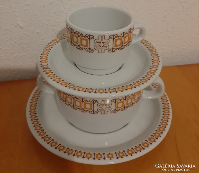 Alföldi terracotta pattern p buda-penta (first logo: 1983-1992) hotel hotel soup and coffee cup