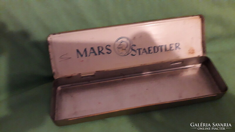 Vintage mars staedtler metal pencil collection box 18 x 5.5 x 3 cm as shown in the pictures
