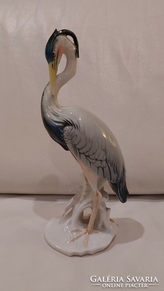 ENS Germany porcelán madár szobor, 24.5 cm, hibátlan