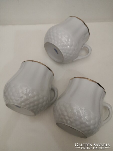Zsolnay belly porcelain mug with gilded rim