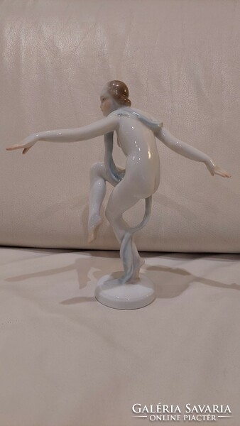 Herendi porcelán táncosnő szobor, figura, hibátlan, 22 cm