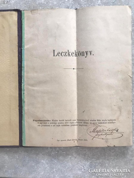 László Maléter's lesson book 1890 Pécs