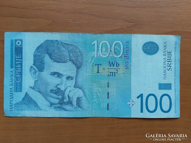 SZERBIA 100 DINÁR 2013 Nikola Tesla
