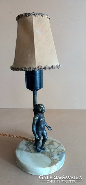 Bronze-marble antique table lamp, negotiable design