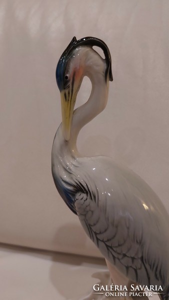 ENS Germany porcelán madár szobor, 24.5 cm, hibátlan