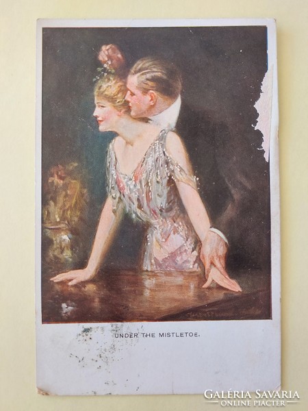 Old postcard 1914 m. Work