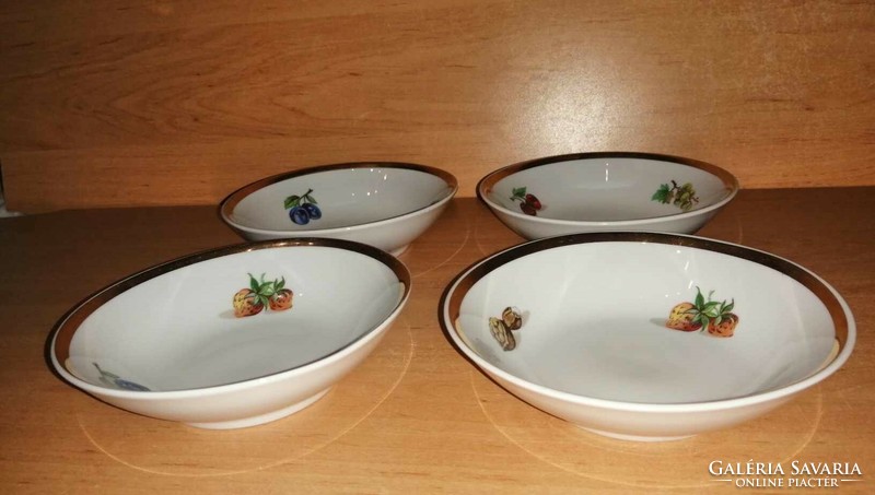 Kahla porcelán gyümölcsmintás kistálkák 4 db egyben - átm. 13 cm (3p)