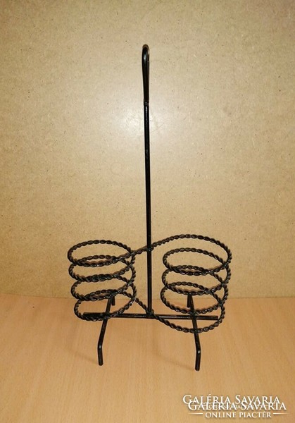 Wrought iron wine container for 2 bottles