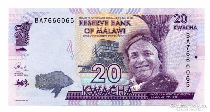 20 Kwacha 2016 Malawi