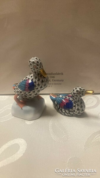 2 Herend ducks with scale pattern!
