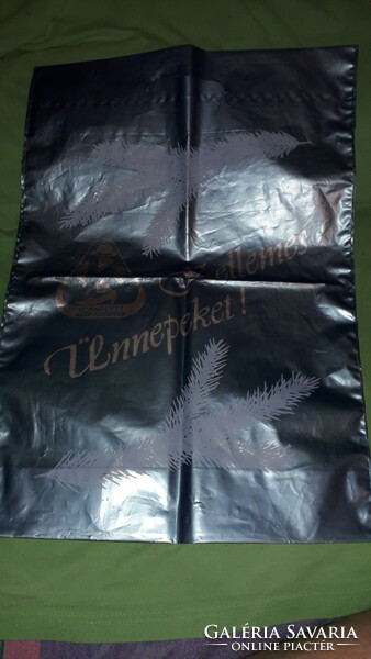 Régi Szocreál kereskedelmi KOMPLETT RUHA karácsonyi reklám táska gyűjtőknek 44 X36cm a képek szerint