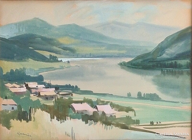 Lipovniczky László (1910 - 1971) : Dunakanyar - Verőce felől
