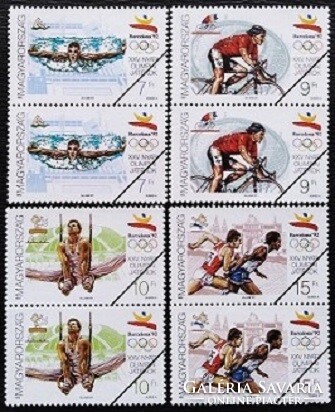 M4136-9c2 / 1992 Olimpia bélyegsor postatiszta mintabélyegek párban