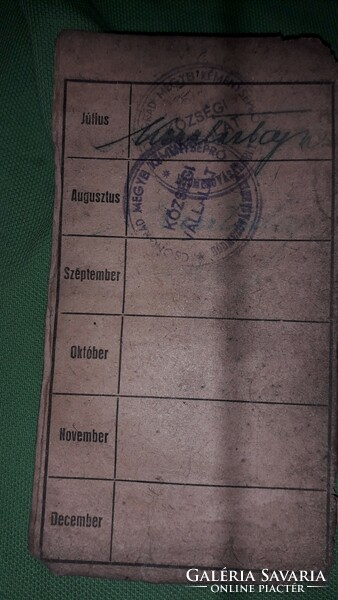 Antik 1946. MUNKÁS HETIJEGY váltására jogosító igazolvány Magyar Állami Vasutak a képek szerint