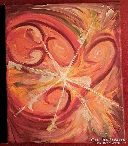 József Bartl: soul flower. Oil on canvas. Size: 30x25 cm. Without frame.