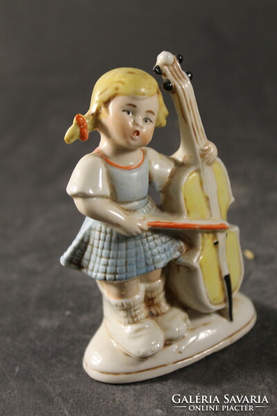 Német porcelán zenész lány 619