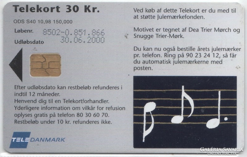 Külföldi telefonkártya 0493  Dánia    1998