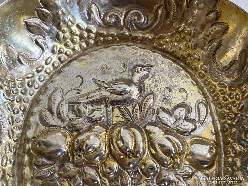 17th century Baroque gilded silver Augsburg wine tasting bowl
