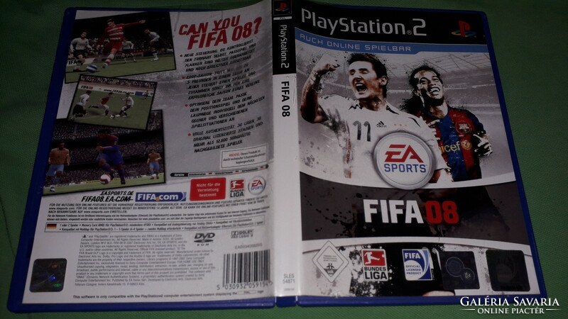 Retro SONY PLAYSTATION 2 - FIFA 2008 JÁTÉKSZOFTVER cd dobozával GYÁRI ÁLLAPOT a képek szerint