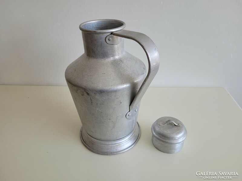Old aluminum water jug 7 liter vintage jug