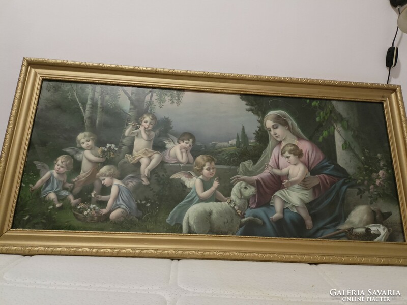 Govanni: large-scale holy image print, Mary with her child and the angels HUF 35,000