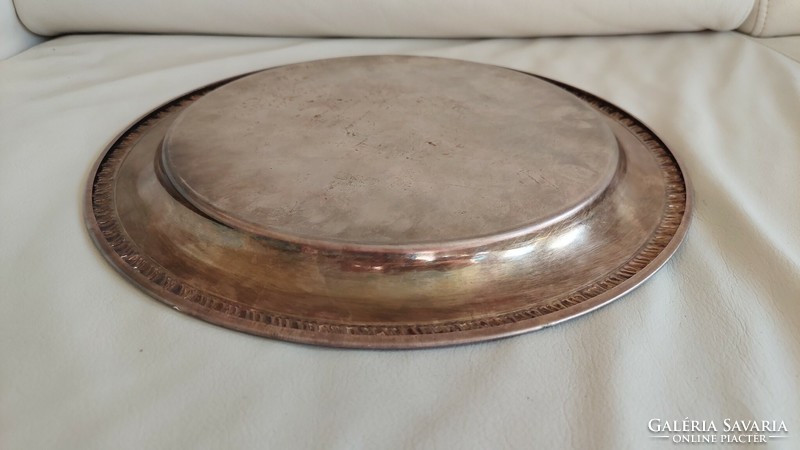 Leonard silver-plated, marked, engraved tray