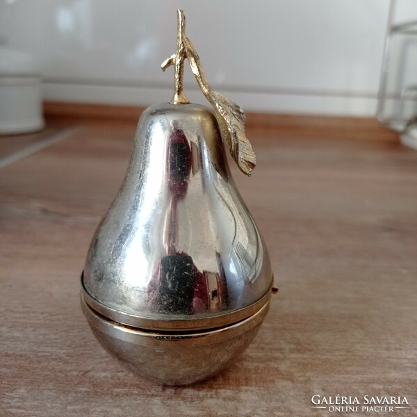Pear-shaped silver-plated? Szelence, height 7 cm without stem