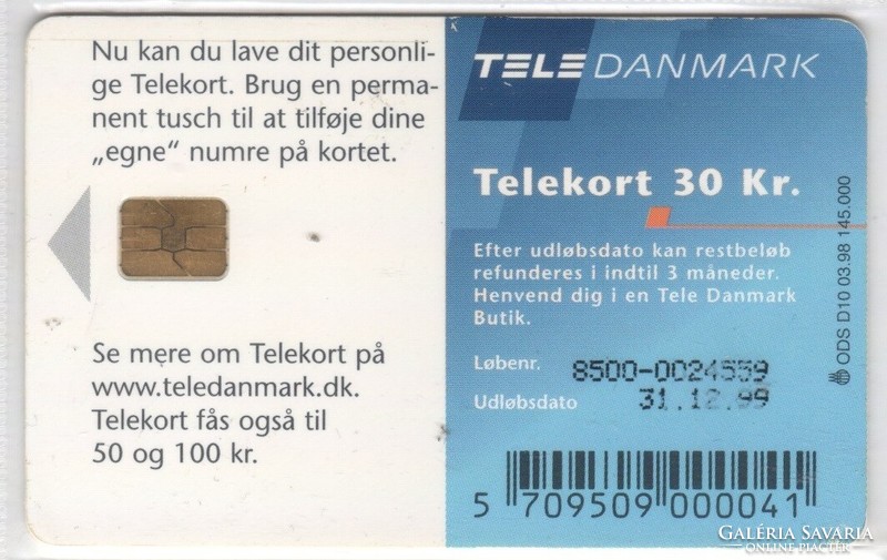 Külföldi telefonkártya 0492  Dánia    1998