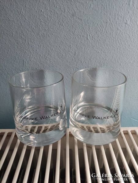 2 whiskey glasses with Jonnie Walker inscription are for sale.
