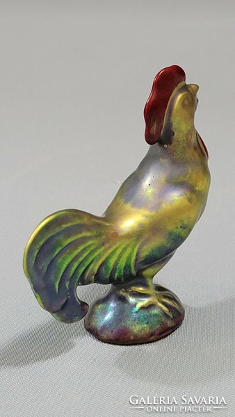 Old Zsolnay eosin mini rooster