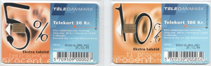 Külföldi telefonkártya 0495  Dánia    1998