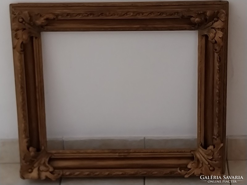 Antique gilded, decorative wooden frame: 74cm×63cm