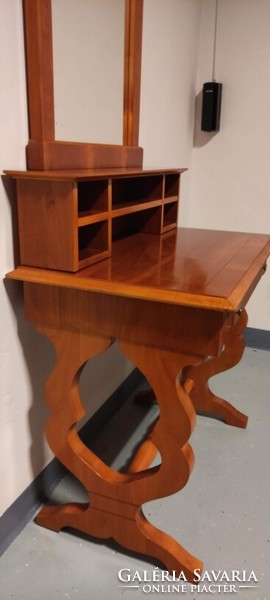 Biedermeier dressing table with removable structure, mirror, seat in perfect condition