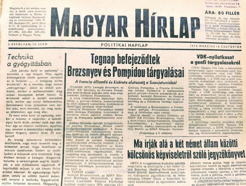 1974 április 24  /  Magyar Hírlap  /  SZÜLETÉSNAPRA :-) Régi újság Ssz.:  23157