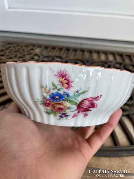 Beautiful Zsolnay rare 16cm floral porcelain scone bowl stew soup bowl nostalgia piece