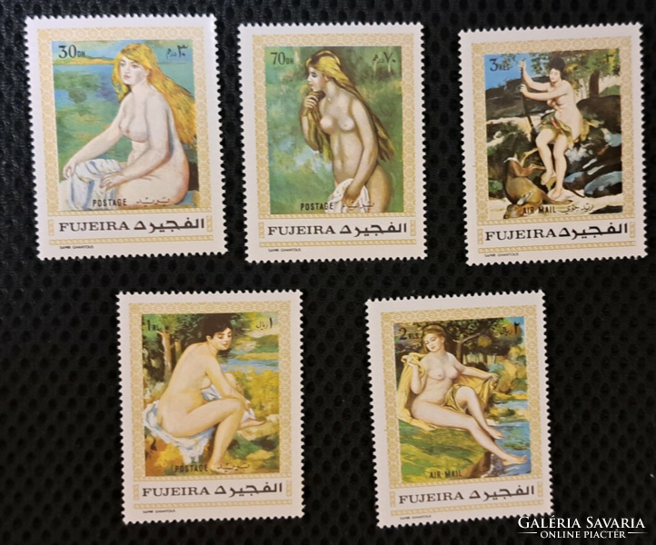 1972. Fujeira Renoir festmény bélyegek  F/7/8