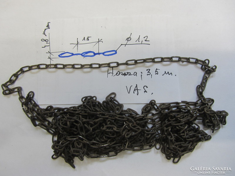 Iron watch chain, for wall clock.