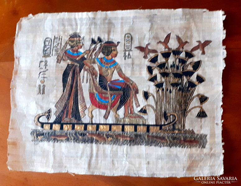 Original Egyptian papyrus image. 43X34 cm