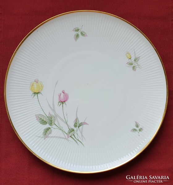 Thomas német porcelán tálaló tál kínáló tányér rózsa virág mintával nagy méretű 33cm