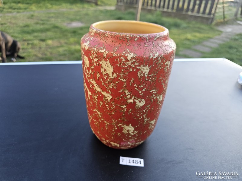 T1484 Tófej kerámia váza 18 cm