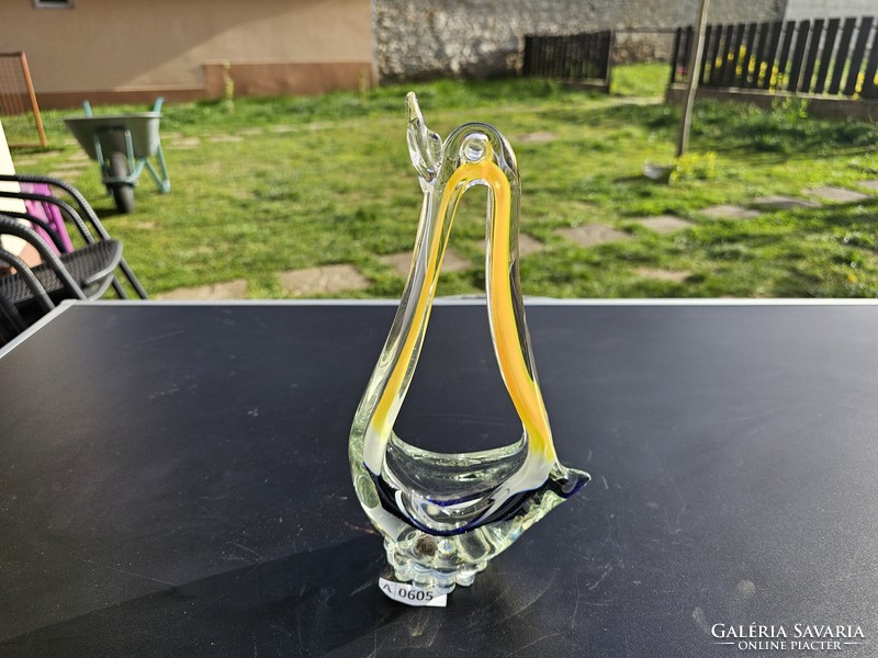 A0605 IMU Prodcomplex Tirgu Mures Marosvásárhely üveg váza 26 cm