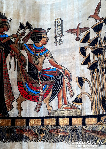 Original Egyptian papyrus image. 43X34 cm